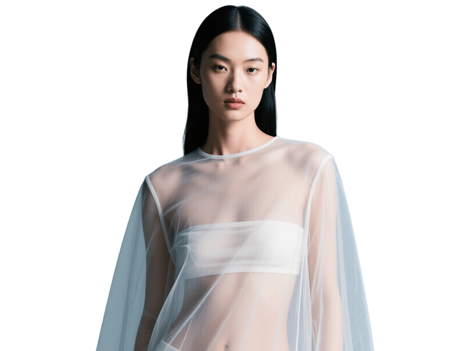 Model photo after AI background removal